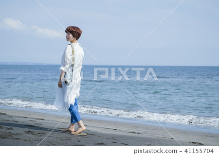 走的海灘海邊海灘海岸旅行觀光的海邊放鬆 41155704