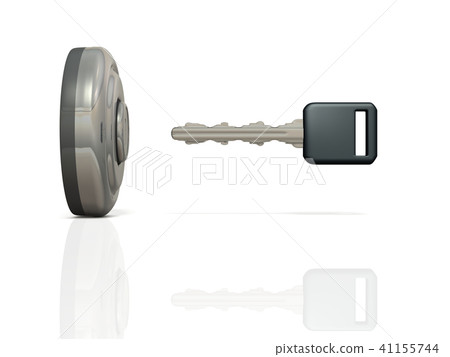 Abstract 3DCG representing ignition key 41155744