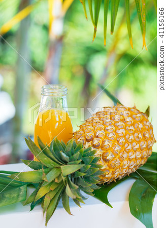 Fresh yellow pineapple tropic fruit summer 41156166