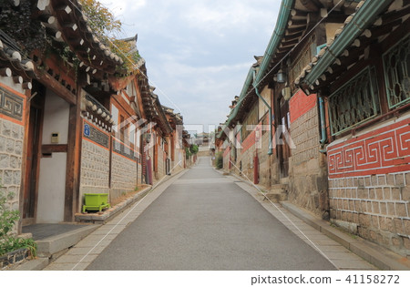 傳統建築在首爾韓國北村北村 41158272