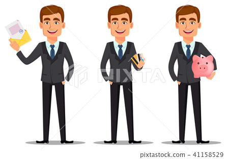 Handsome banker in business suit Handsome banker in business suit 41158529