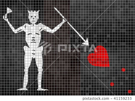 Blackbeard pirate mosaic textured background Blackbeard pirate mosaic textured background 41159233