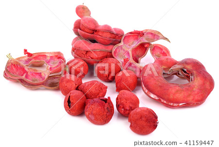 Pithecellobium fruit isolated on white background. 41159447