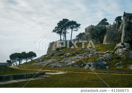 Castle and wall of Baiona, Galicia Spain Castle and wall of Baiona, Galicia Spain 41160673