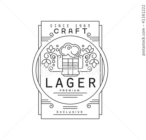 Whiskey vintage label design, alcohol industry monochrome badge vector Illustration isolated 41161222