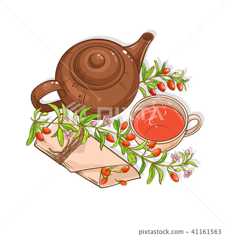goji tea  illustration 41161563