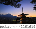 富士山和墓葬塔 41161619