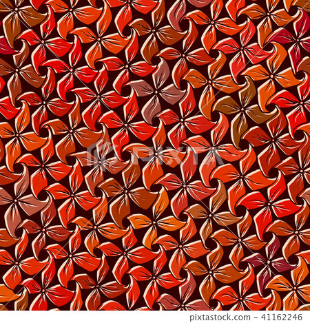 Seamless abstract red pattern of flowers. 41162246