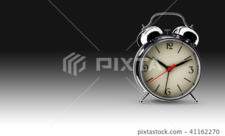 Metal alarm clock. 3D render Metal alarm clock. 3D render 41162270