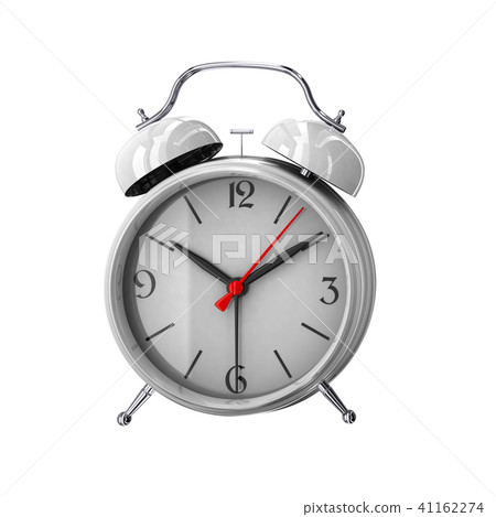 White alarm clock. 3D render White alarm clock. 3D render 41162274