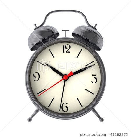 Metal alarm clock. 3D render Metal alarm clock. 3D render 41162275