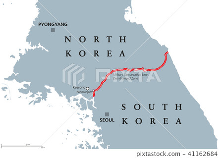 Korean Peninsula, Demilitarized Zone Area, map Korean Peninsula, Demilitarized Zone Area, map 41162684