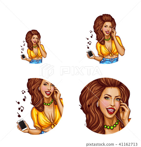 Vector avatar of woman music lover, dancer 41162713