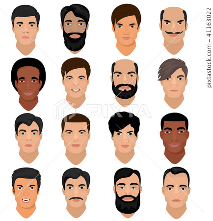 cartoon faces of men