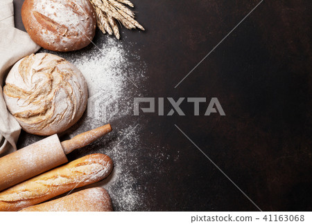 Various crusty bread and buns Various crusty bread and buns 41163068