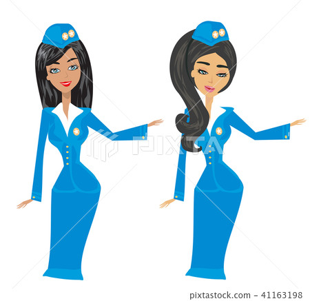 Beautiful stewardess set 41163198