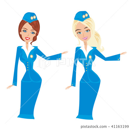 Beautiful stewardess set 41163199