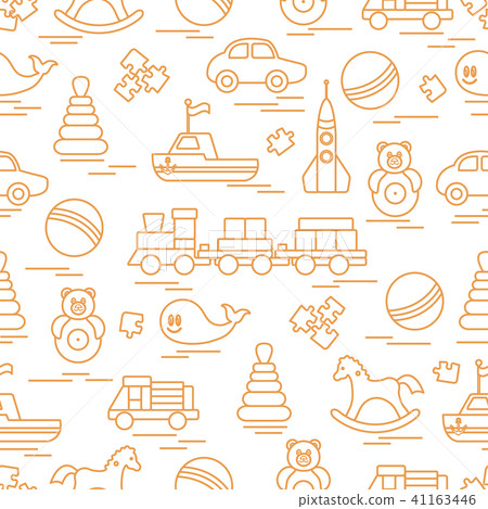 Seamless pattern with kids toys 41163446