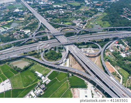 Aerial view of the interchange 41163501