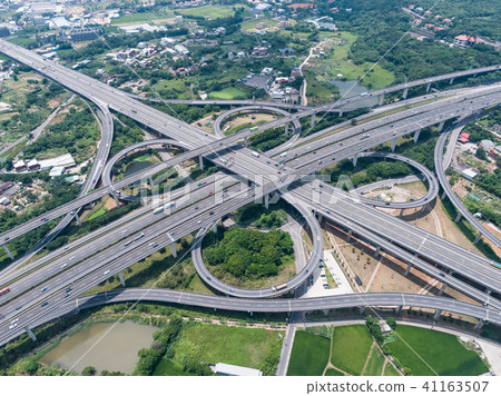 Aerial view of the interchange 41163507