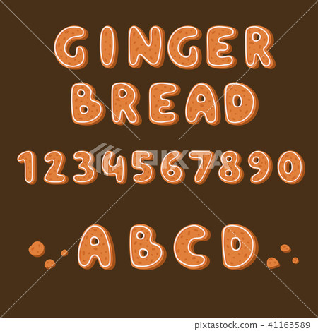Gingerbread cookies alphabet holidays ginger cookie font text food biscuit xmas letter vector Gingerbread cookies alphabet holidays ginger cookie font text food biscuit xmas letter vector 41163589