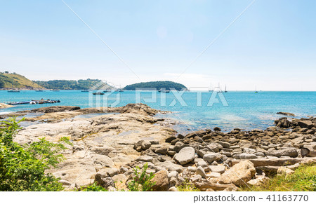 View on Nai Harn bay beach beach at Rawai area on View on Nai Harn bay beach beach at Rawai area on 41163770