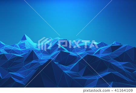 Wireframe of mountains in technology concept. Wireframe of mountains in technology concept. 41164109