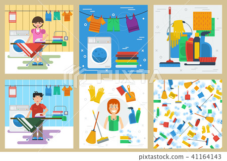 Six concept for cleaning service Six concept for cleaning service 41164143
