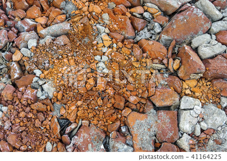 Broken building bricks background Broken building bricks background 41164225