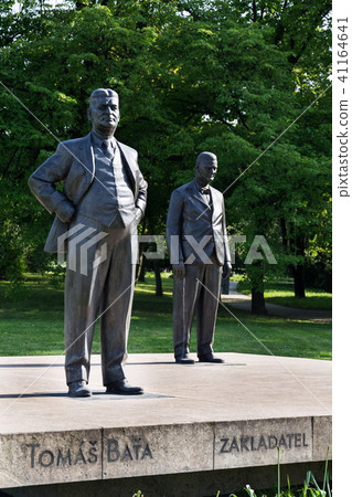 Tomas and Jan Antonin Bata statue in Zlin 41164641