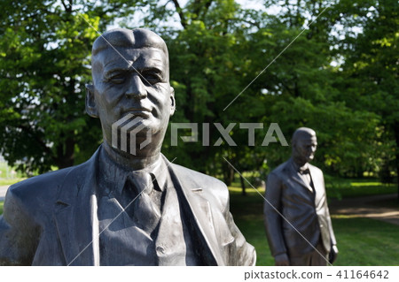 Tomas and Jan Antonin Bata statue in Zlin Tomas and Jan Antonin Bata statue in Zlin 41164642