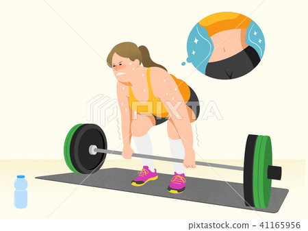 Doing exercises to lose Weight, health care concept illustration 011 41165956