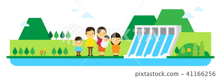 Green Energy Technology, save the earth concept flat design. environment energy industry Vector Illustration 002 41166256