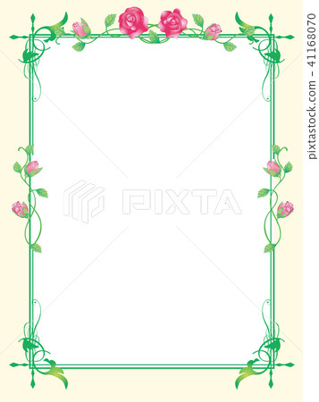 玫瑰裝飾尺|綠色框尺|插圖素材簡單鍍金裝飾尺|巴洛克藝術·裝飾藝術風格|矢量 玫瑰裝飾尺|綠色框尺|插圖素材簡單鍍金裝飾尺|巴洛克藝術·裝飾藝術風格|矢量 41168070
