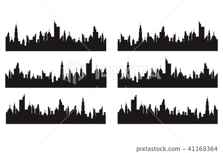 Set of cities silhouette 41168364