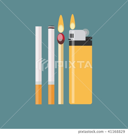 cigarette, match and lighter 41168829