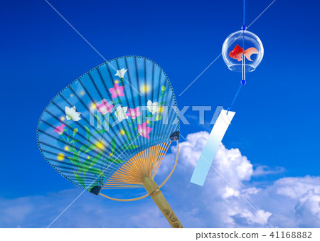 Fans and wind bells and Izumo clouds Fans and wind bells and Izumo clouds 41168882