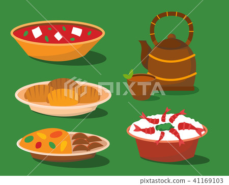 Chinese cuisine tradition food dish delicious asia dinner meal china lunch cooked vector Chinese cuisine tradition food dish delicious asia dinner meal china lunch cooked vector 41169103