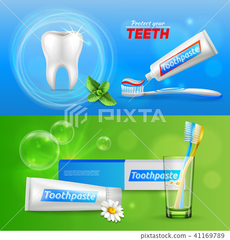 Tooth Dental Realistic Banners 41169789