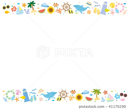 Summer frame message card 41170290