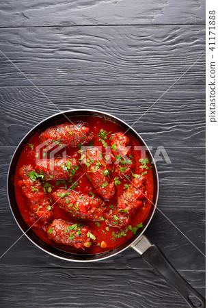 fried italian Braciole in a skillet fried italian Braciole in a skillet 41171888