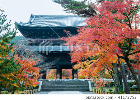 Kyoto Nanzenji Sanmon and autumn leaves 41172752