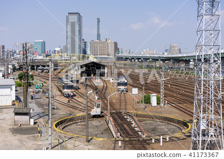 JR Tokai Nagoya Vehicle Zone from Nakamura-ku Nagamura-ku Overhead Bridge overlooking Railway Stations and Rolling Stock Tank JR Tokai Nagoya Vehicle Zone from Nakamura-ku Nagamura-ku Overhead Bridge overlooking Railway Stations and Rolling Stock Tank 41173367