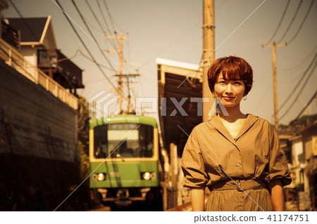 Women travel Kamakura evening Short trip walk walk alone Women travel Kamakura evening Short trip walk walk alone 41174751