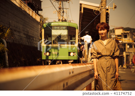 Women travel Kamakura evening Short trip walk walk alone Women travel Kamakura evening Short trip walk walk alone 41174752