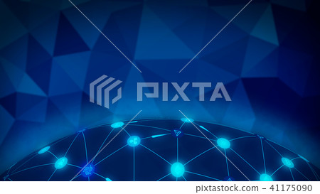 Cryptocurrency decentralized blockchain globe  41175090