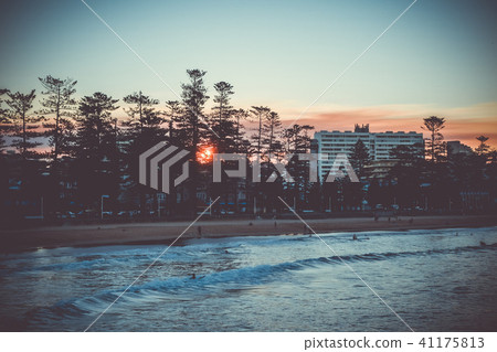 Manly Beach at sunset, Sydney, Australia 41175813