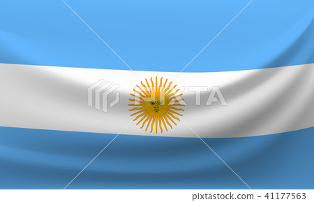 Waving national flag of Argentina Waving national flag of Argentina 41177563