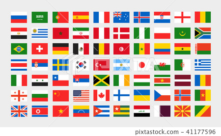 Different national flags clip-art. Vector Different national flags clip-art. Vector 41177596
