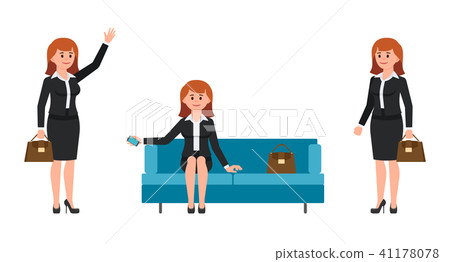 Vector illustration of young businesswomen - Stock Illustration ...